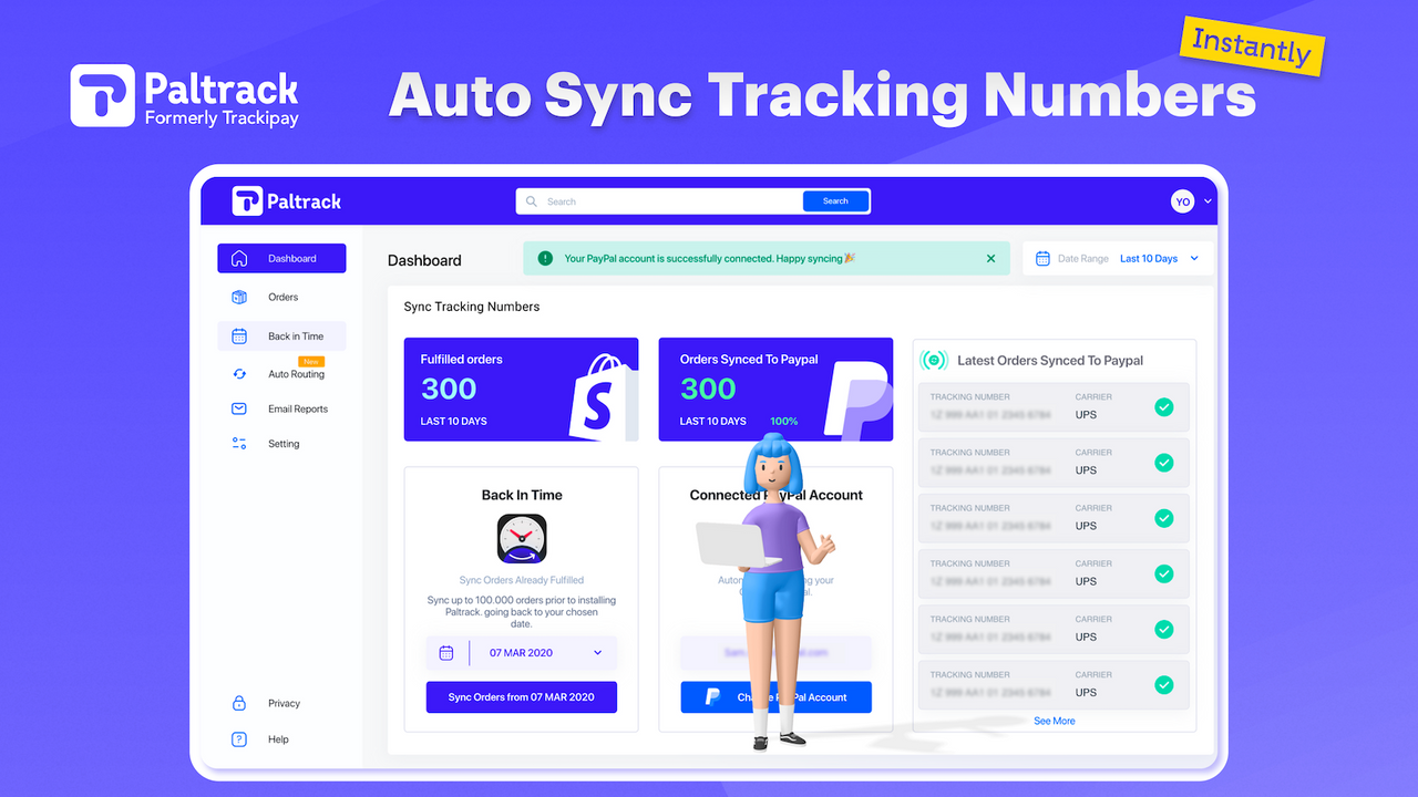 PayPal Tracking info sync app