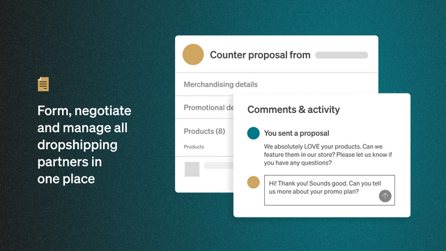 Formez, négociez et gérez tous les partenaires de dropshipping en un seul endroit