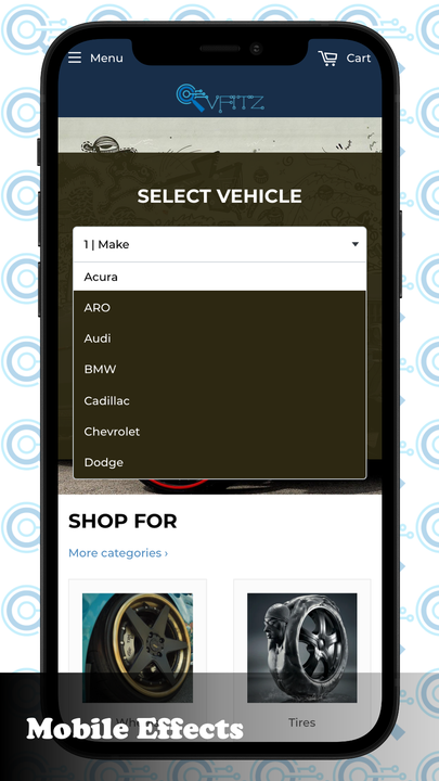 Mobile Using key searches such as the “Year Make Model Trim YMM