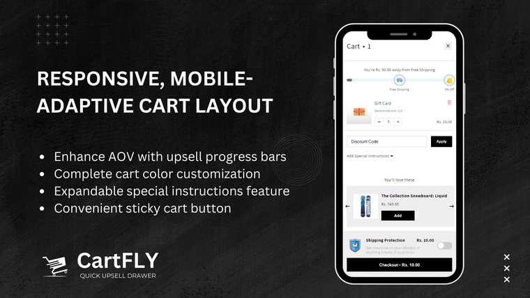 CartFly – Quick Upsell Drawer Screenshot