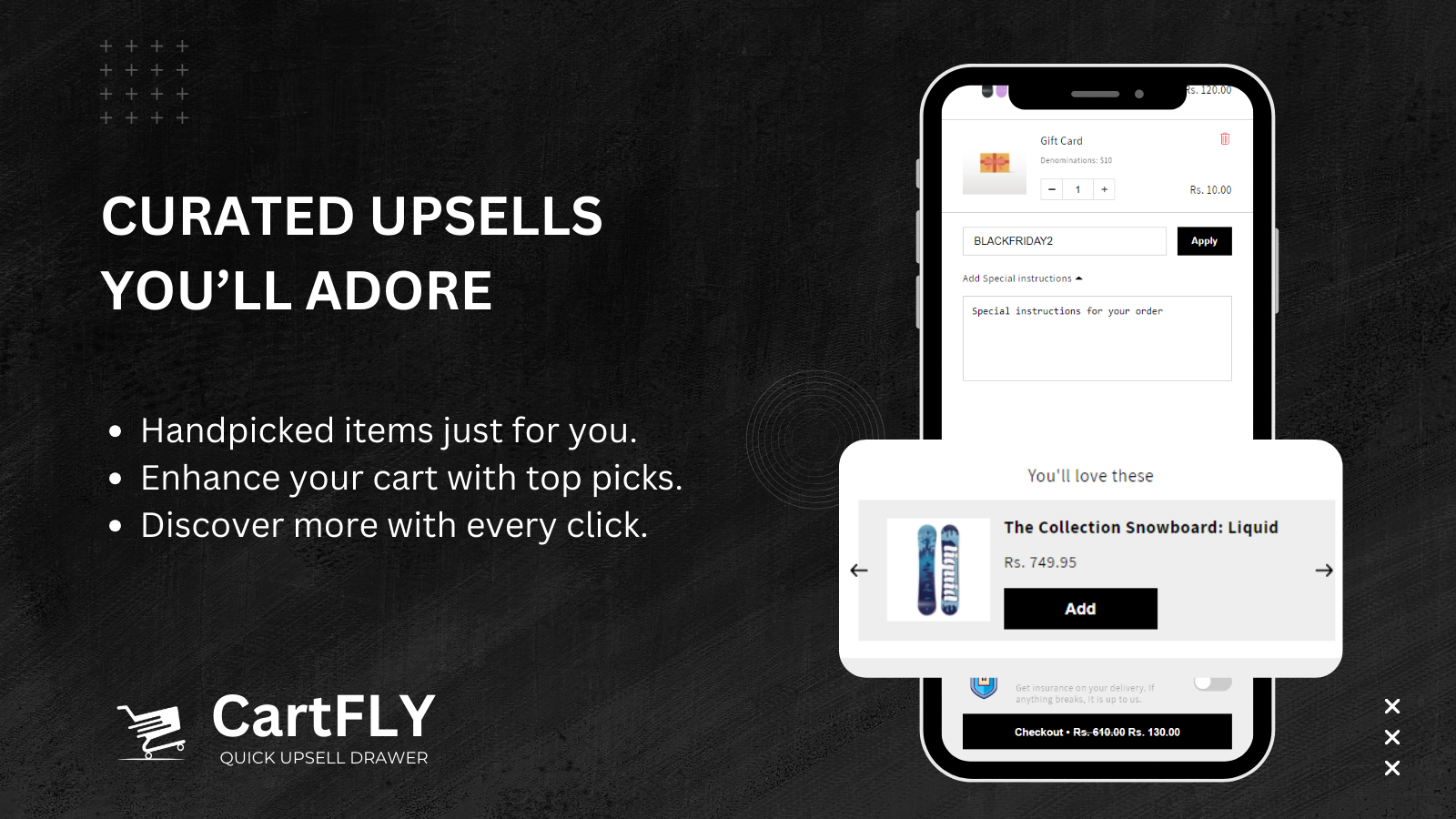 CartFly – Quick Upsell Drawer Screenshot