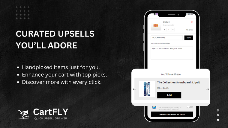 CartFly – Quick Upsell Drawer Screenshot