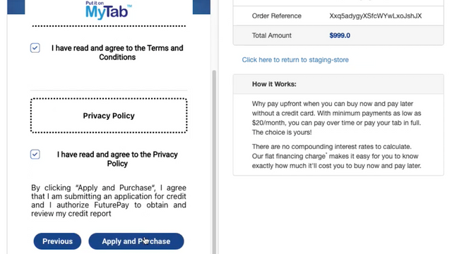 Credit application form page 3