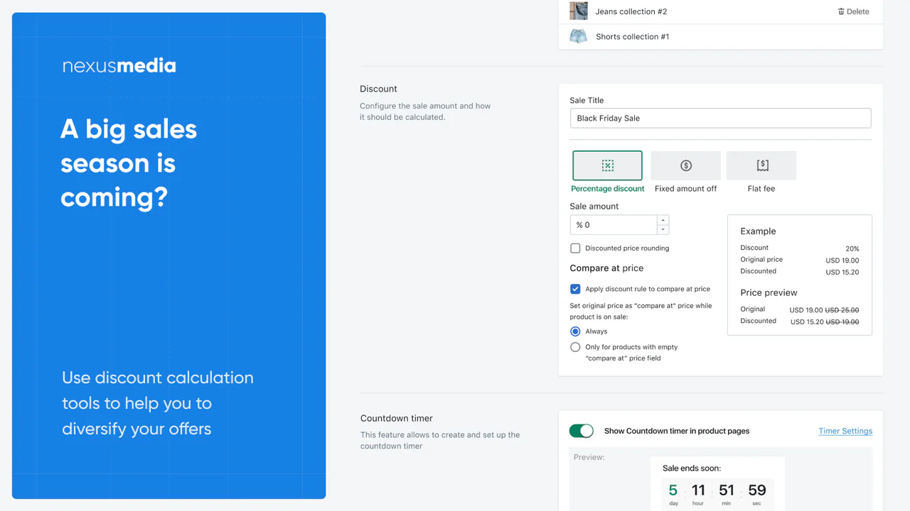 Utilisez des outils de calcul de réduction de produit pour la planification