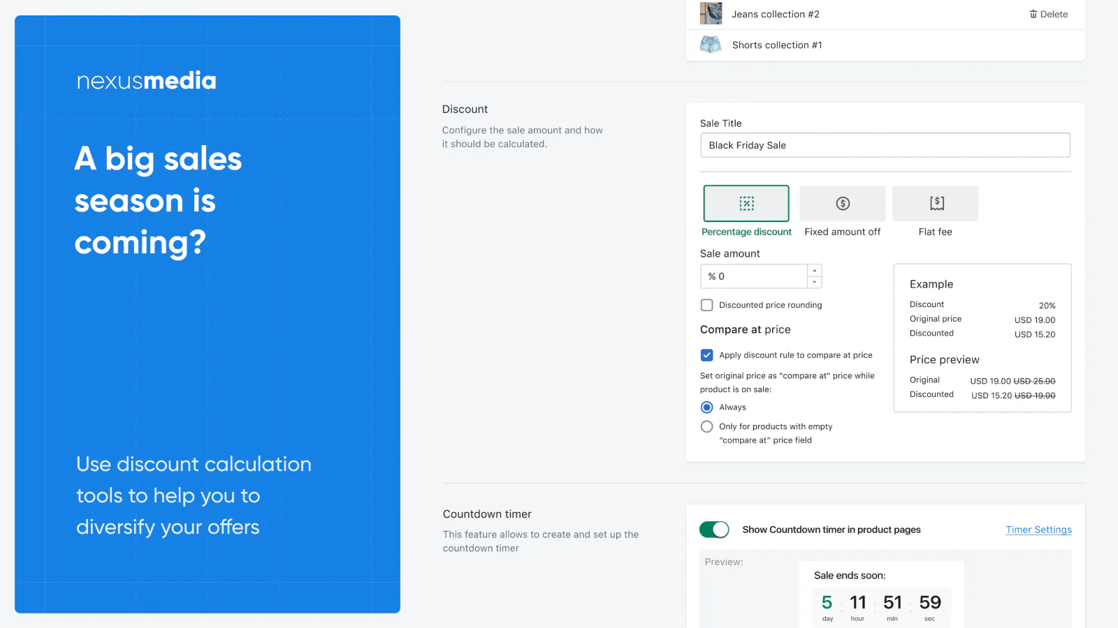 Utilisez des outils de calcul de réduction de produit pour la planification