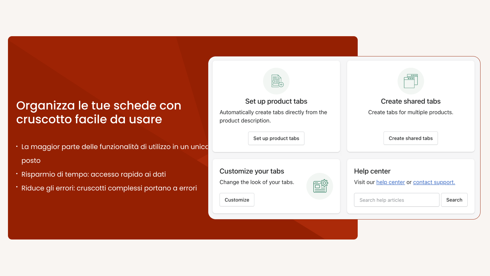 Organizza le tue schede con una dashboard facile da usare