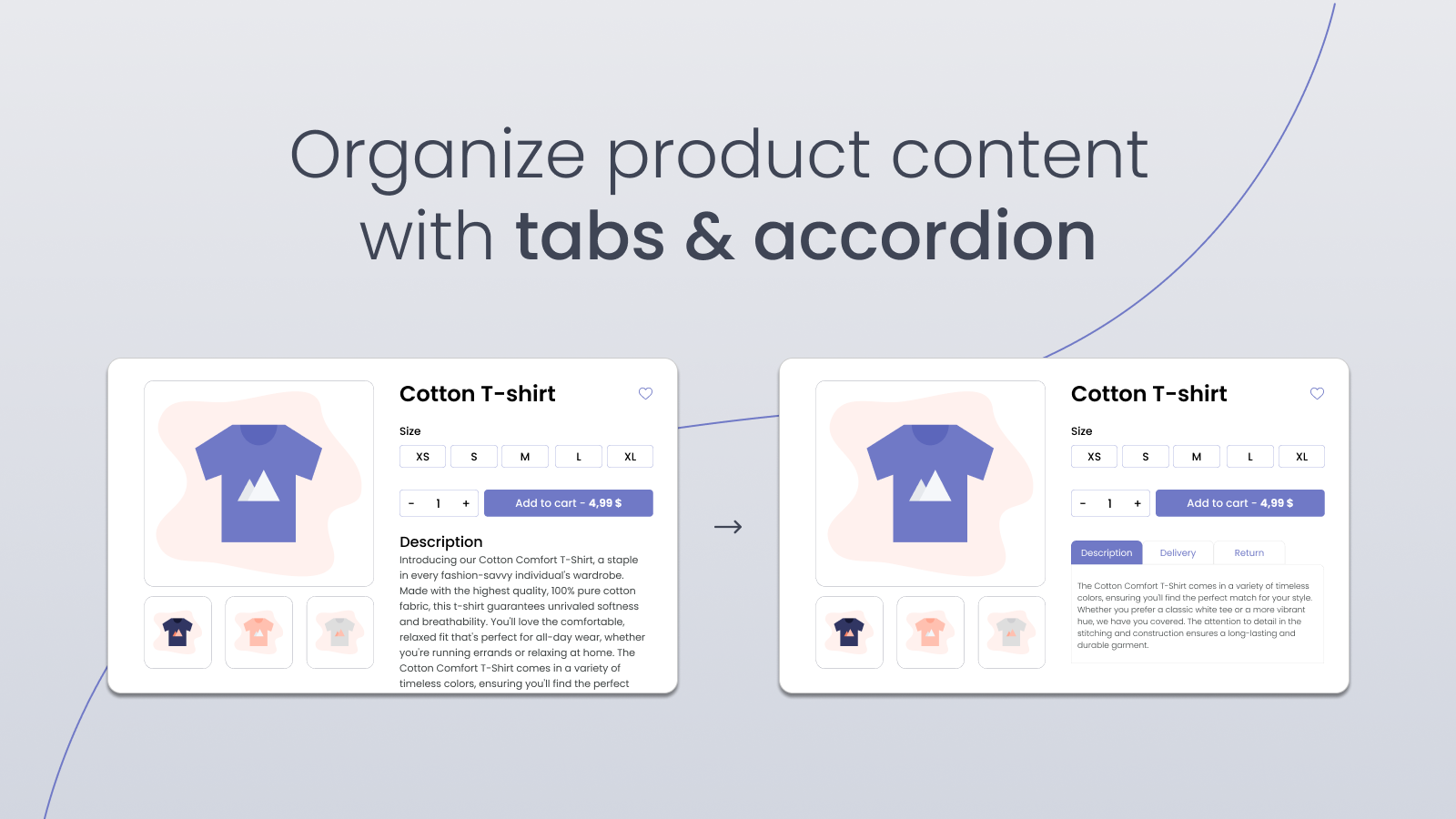 Tabs: SEO product tabs with AI Screenshot