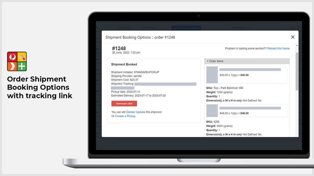 Admin International Ordre Booking Side