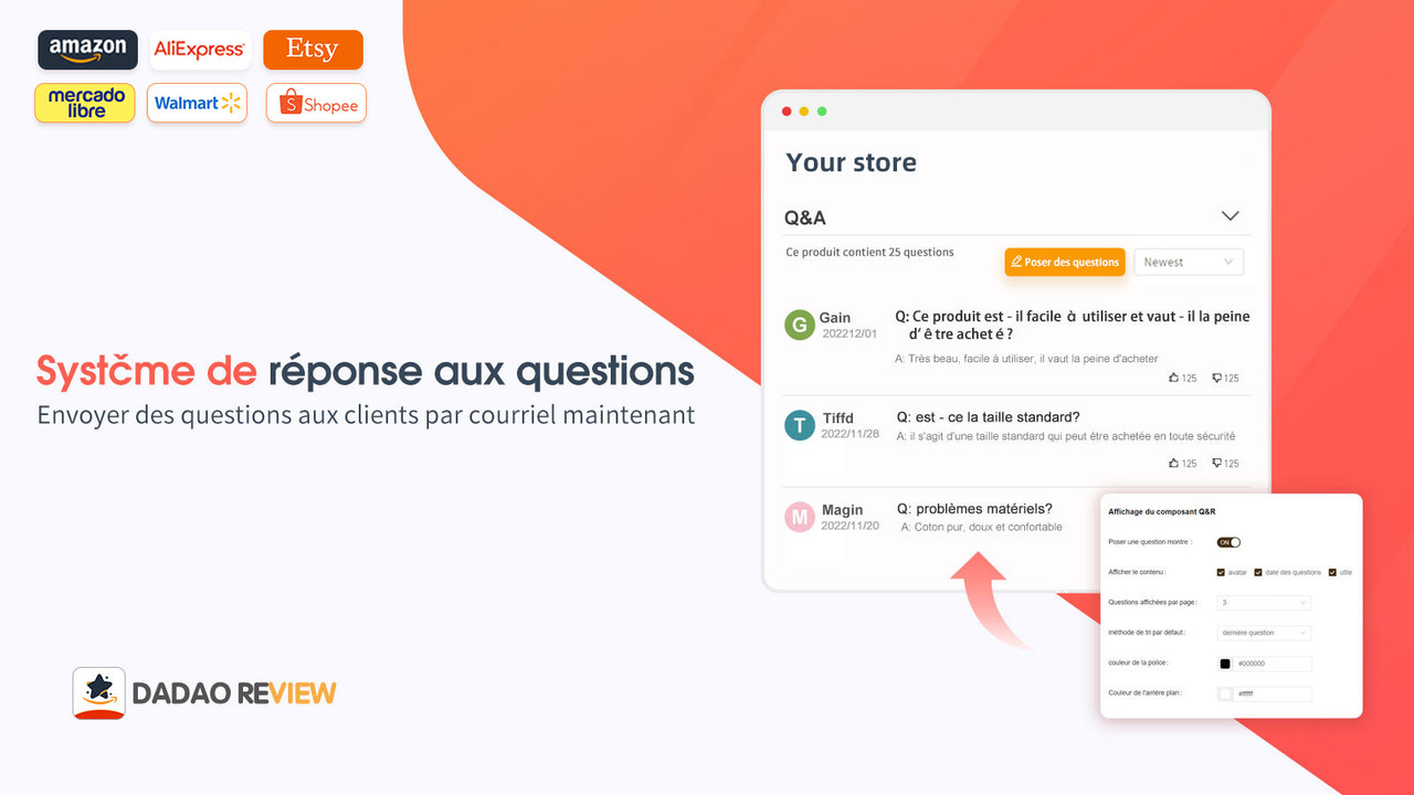 Avis gratuits pour votre boutique Shopify