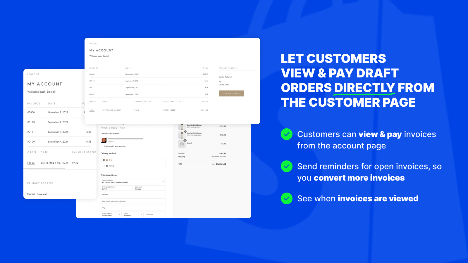 Invoice with Draft Orders on Shopify.
