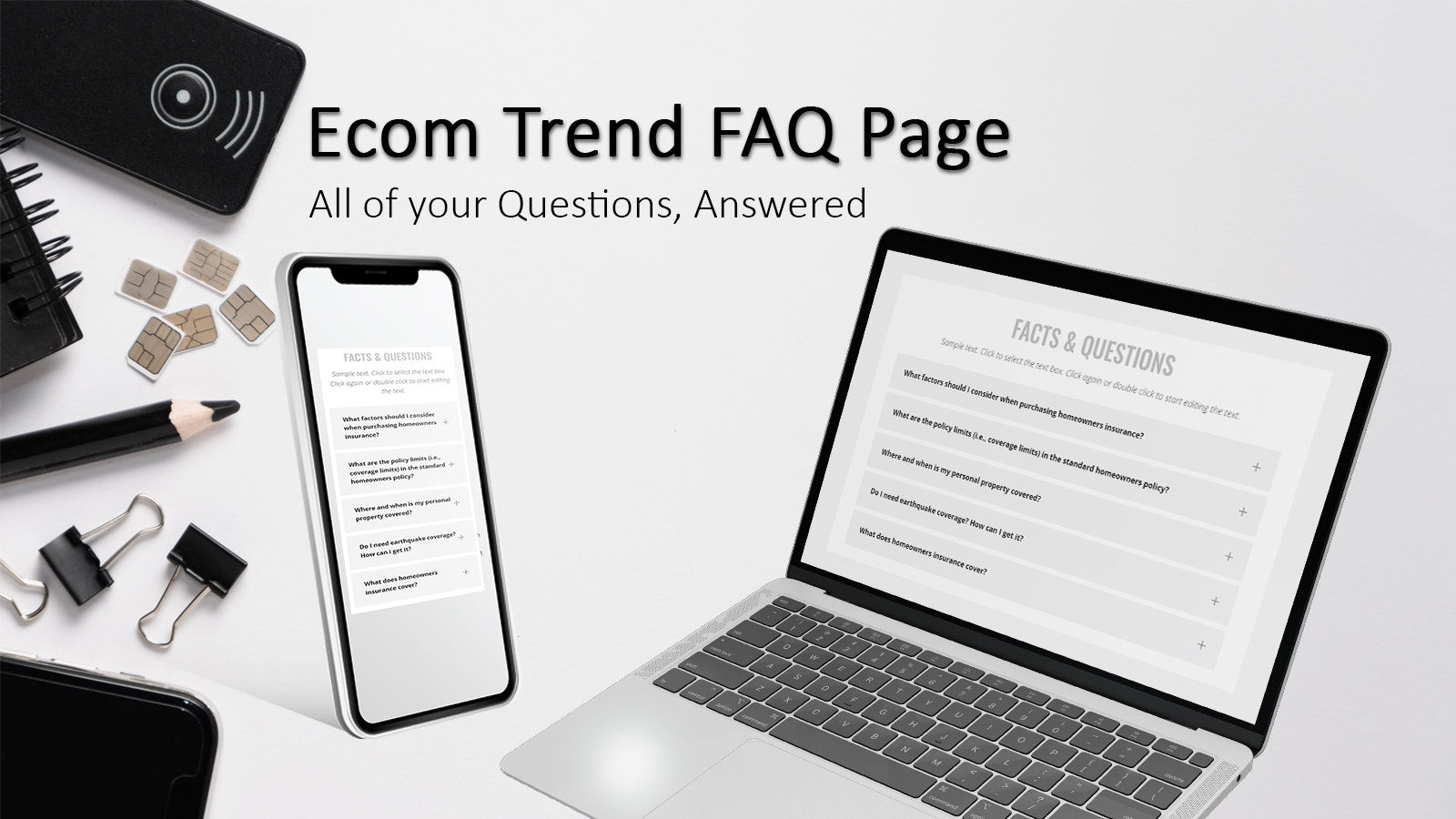 Ecom Trend FAQ页面和手风琴 - 2023年最佳