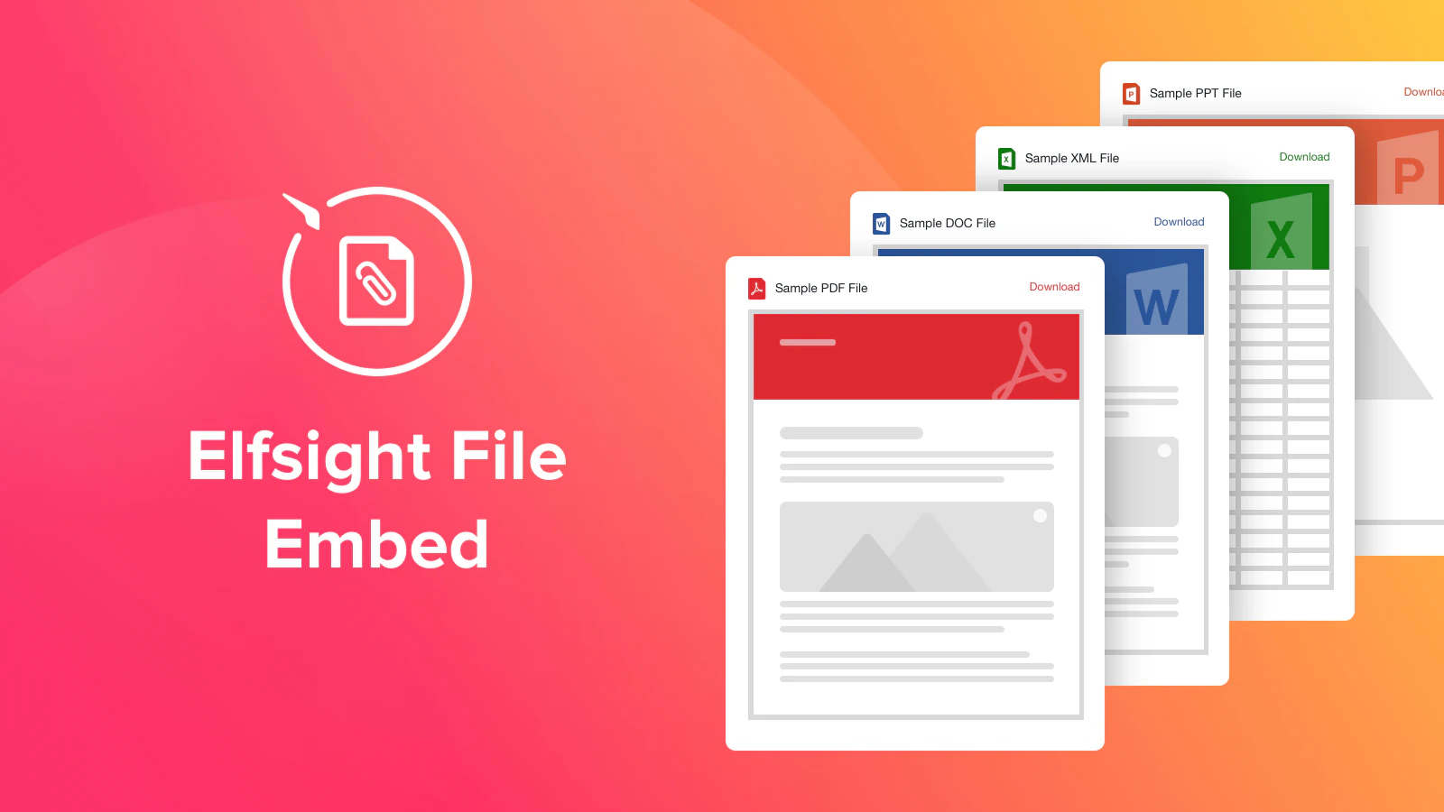 File Embed pour un site web Shopify par Elfsight