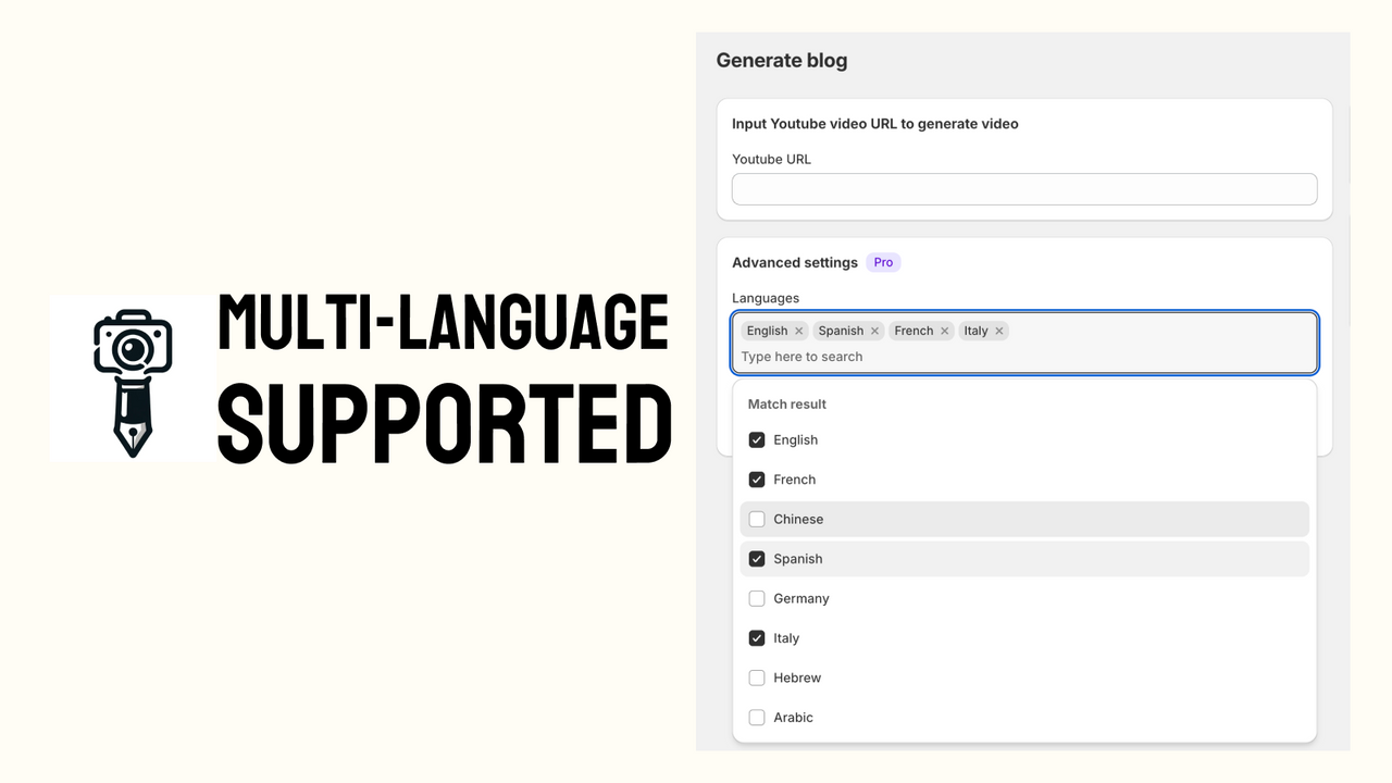 générer un blog multilingue