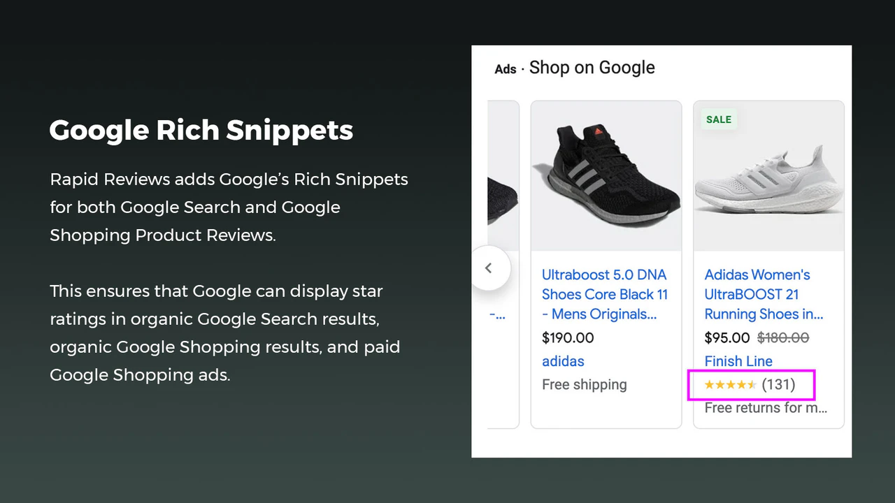 Rapid Shopify产品评价问题Google Rich Snippets