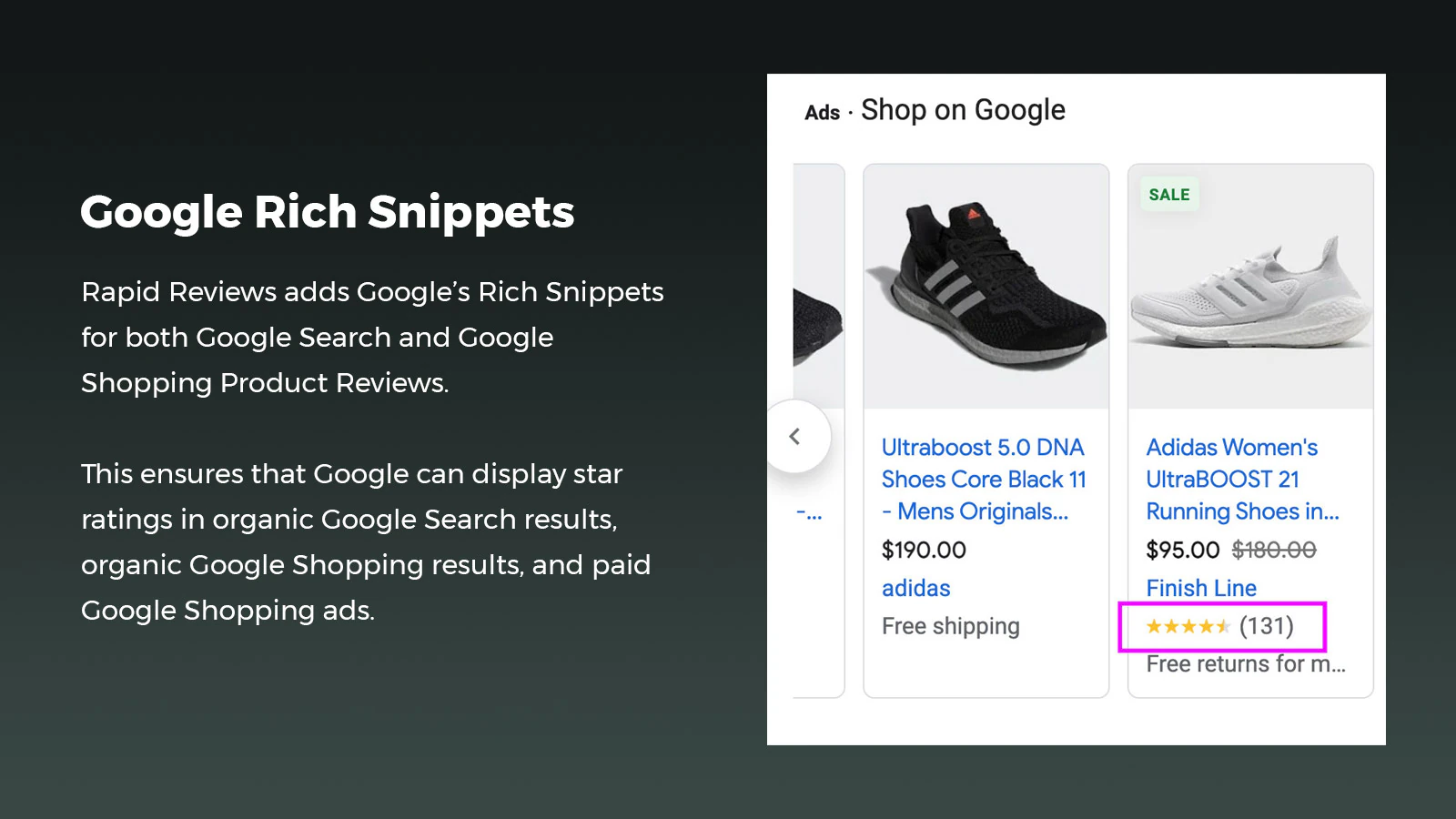 Rapid Shopify Reseñas de Productos Preguntas Google Rich Snippets