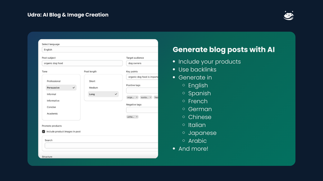 Generate blog post wtih AI banner