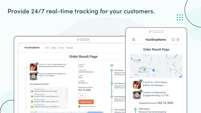 24/7 real time tracking is provided. 
