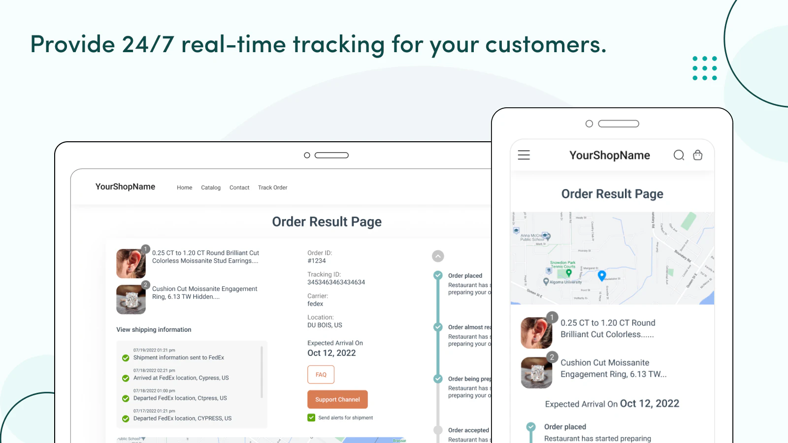 24/7 real time tracking is provided. 