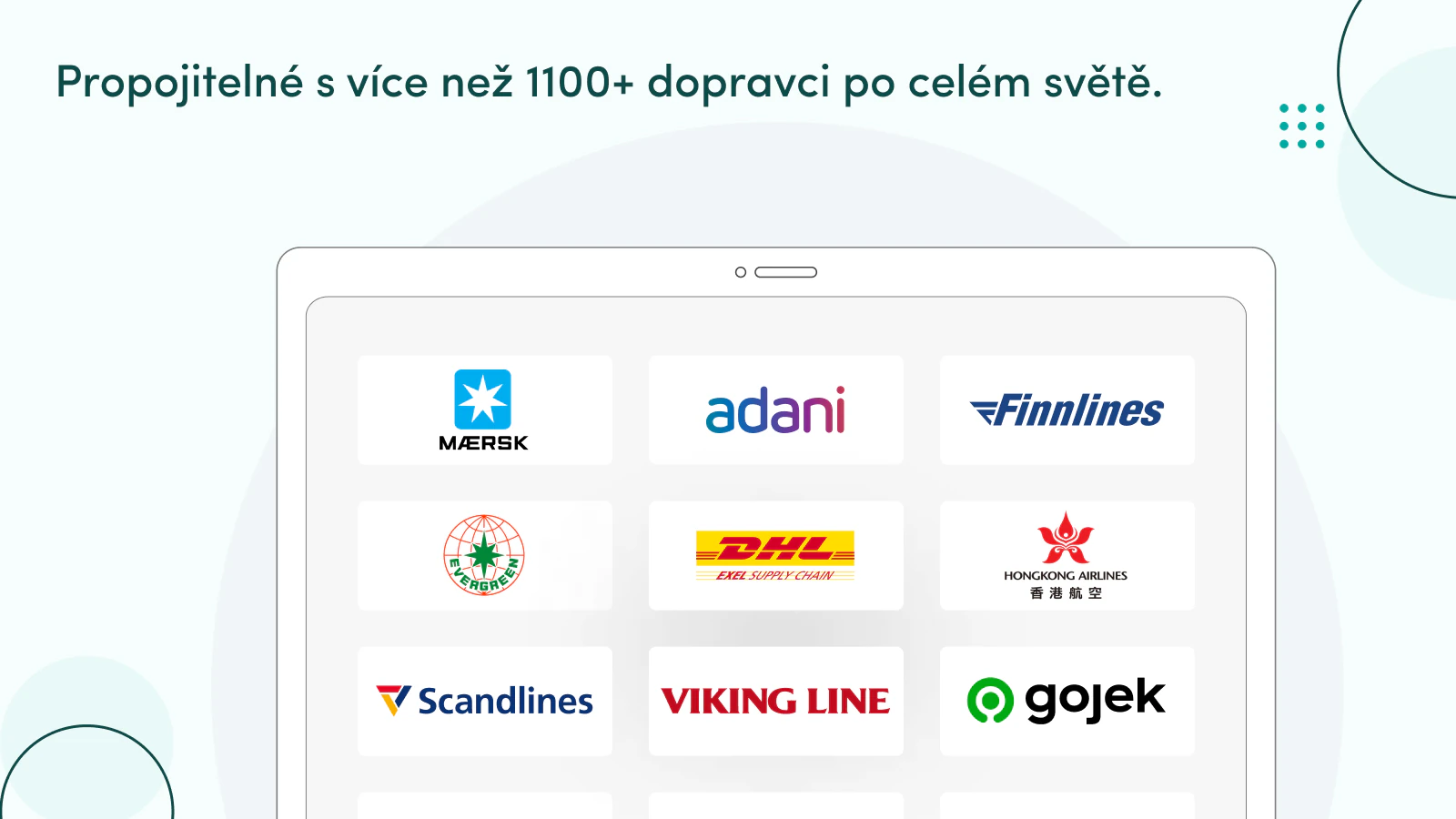 Můžete se spojit s více než 1100 dopravci po celém světě.