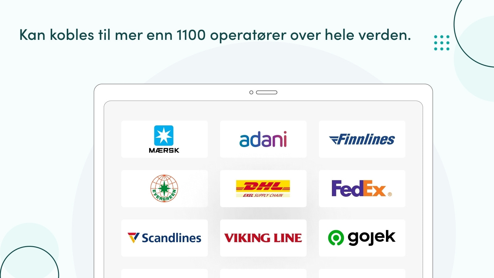 Koble til med 1100+ transportører globalt.