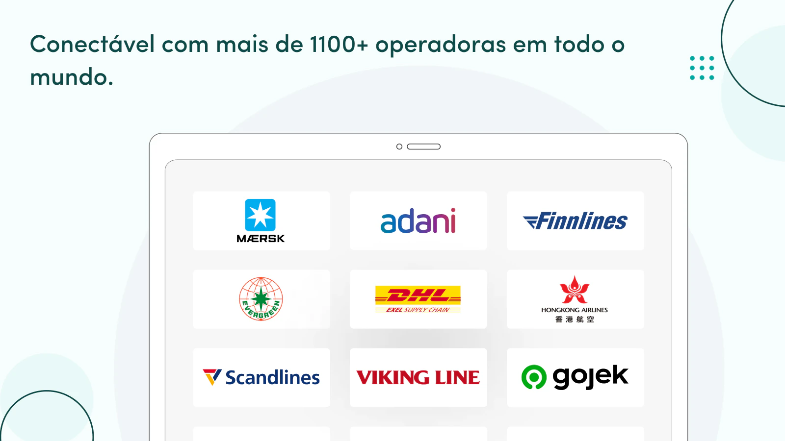 Ligado a mais de 1100 transportadores em todo o mundo.