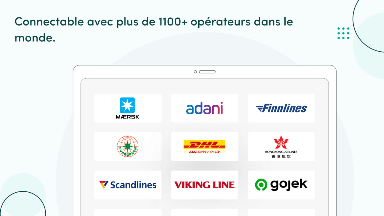 Connectez avec plus de 1100 transporteurs dans le monde entier.