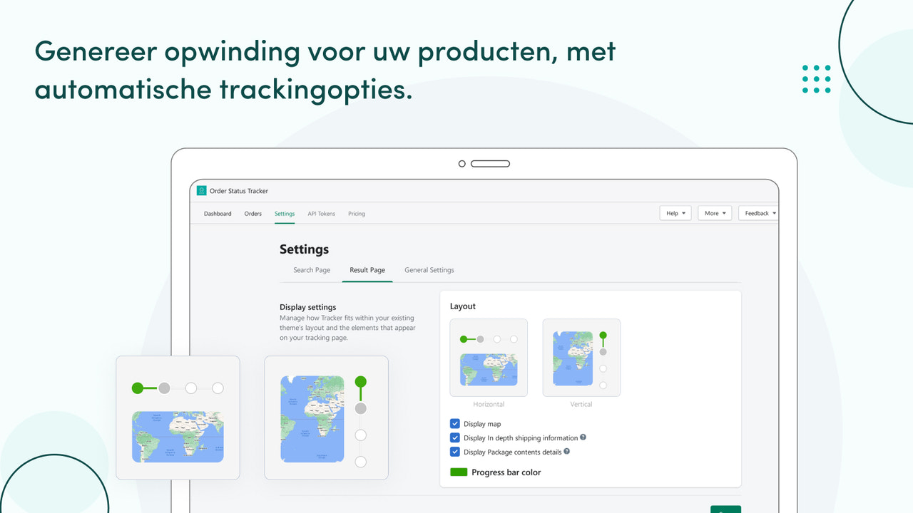 Genereer opwinding door automatische trackingopties.