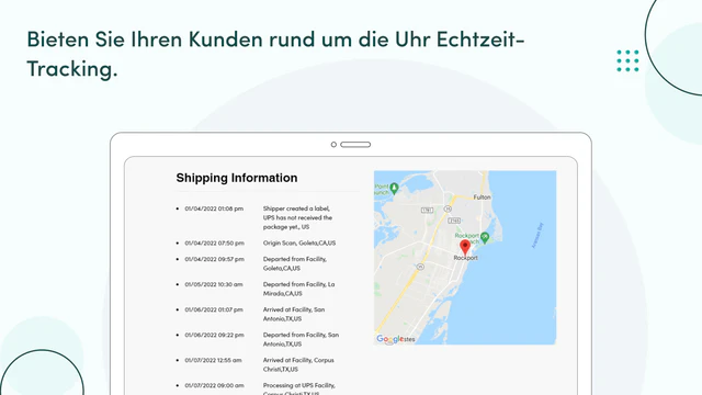 Bieten Sie 24/7 Echtzeit-Tracking für Ihre Kunden.