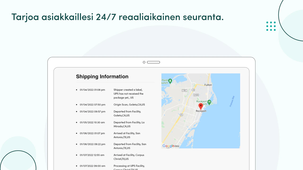 Tarjoa 24/7 reaaliaikainen seuranta asiakkaillesi.