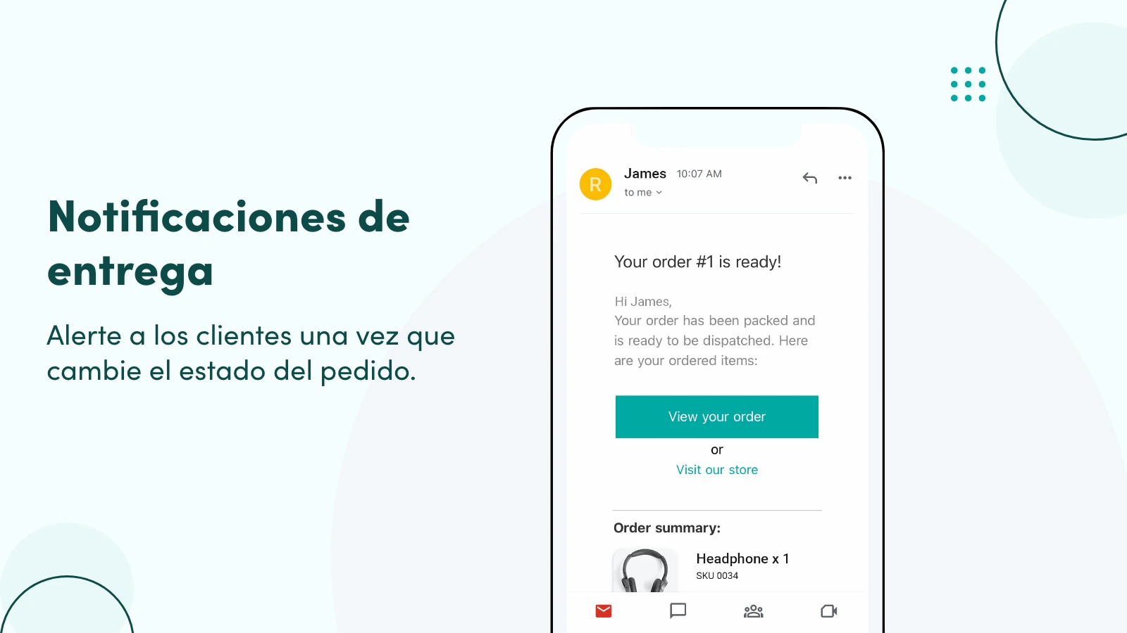 Notificaciones de entrega