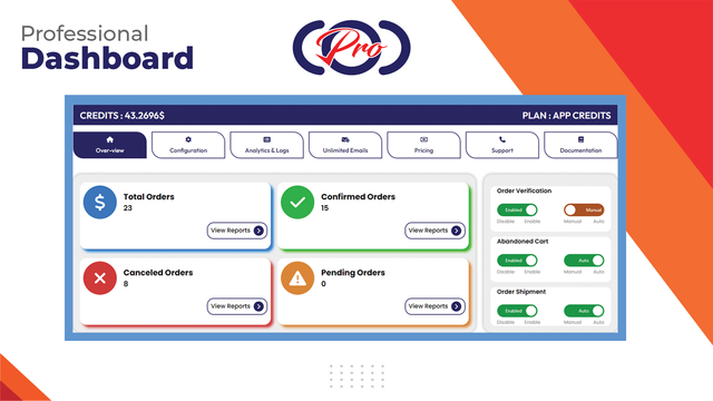 Professional Dashboard - seamless admin experience