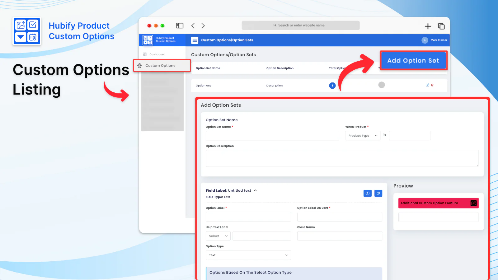 Benutzerdefinierte Option erstellen