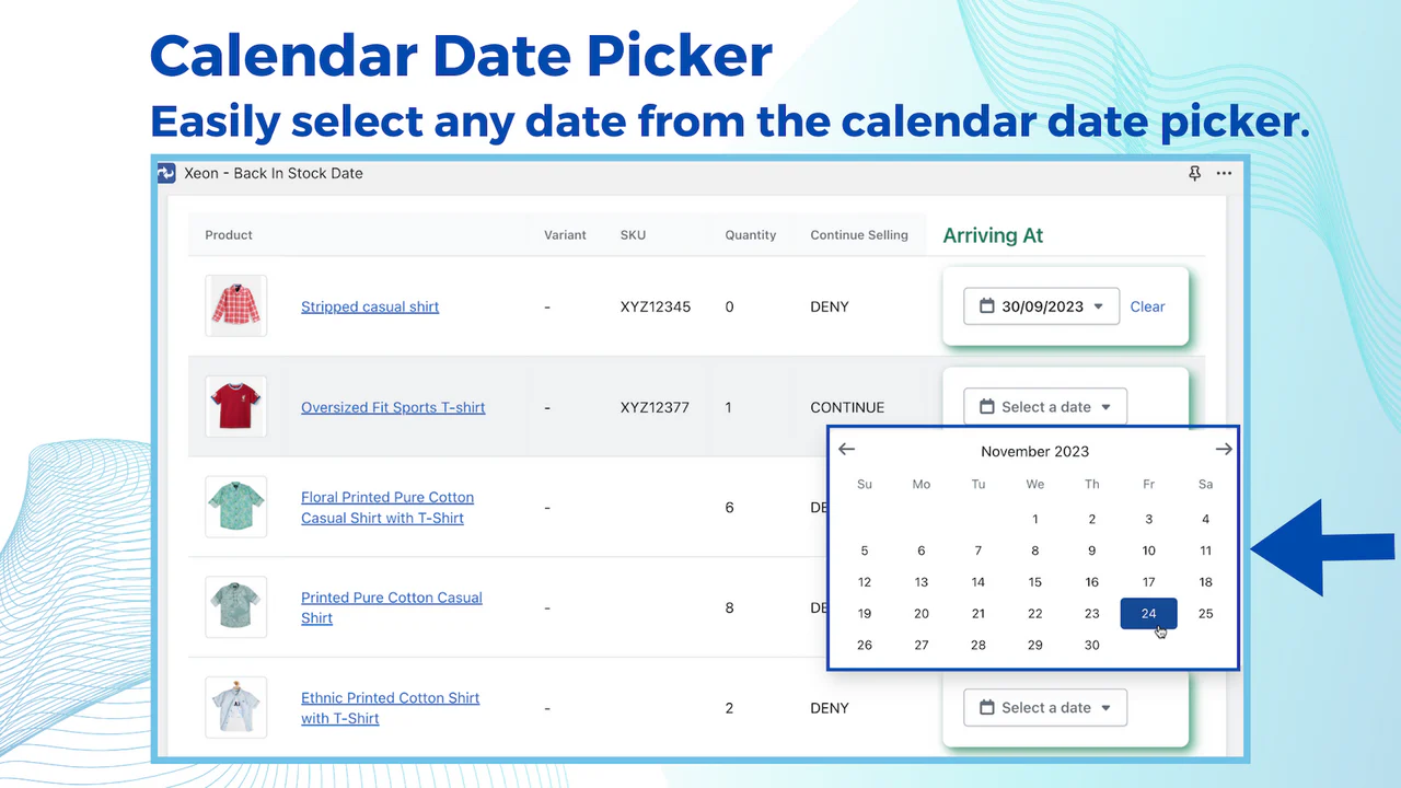 Date configuration widget