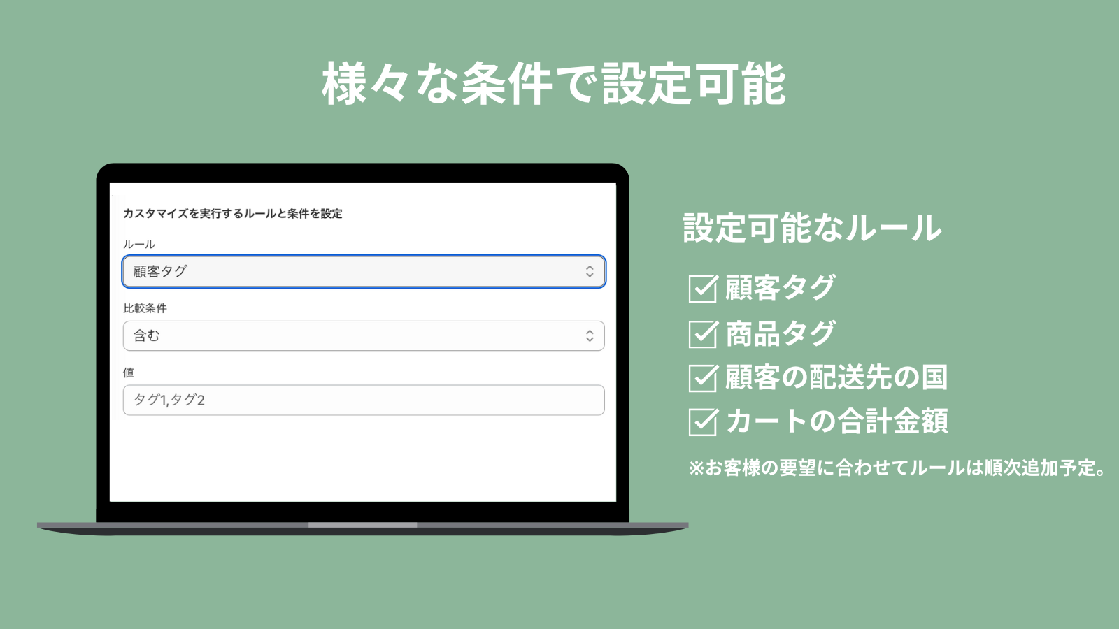 カクレルシッピング_配送方法の非表示・並び替え・名前変更を実現_Shopifyアプリ_ルール