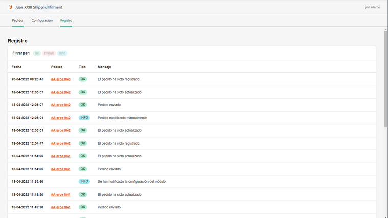 Juan XXIII Ship&Fullfillment Screenshot