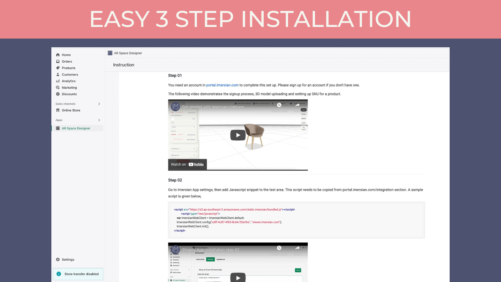 Fácil instalación de la aplicación en 3 pasos