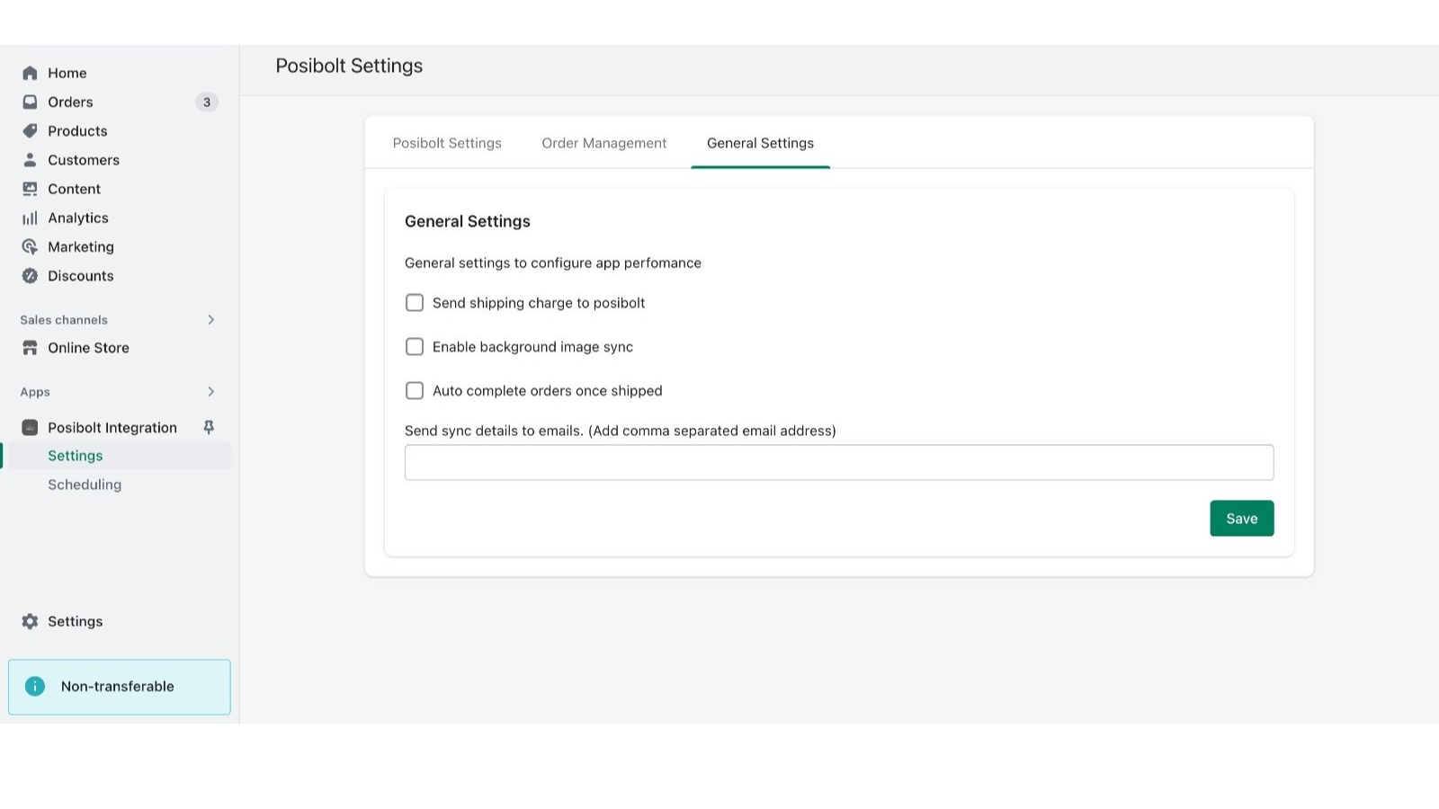 POSibolt ERP Integration Screenshot