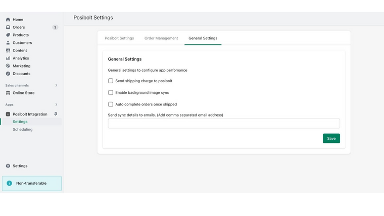 POSibolt ERP Integration Screenshot