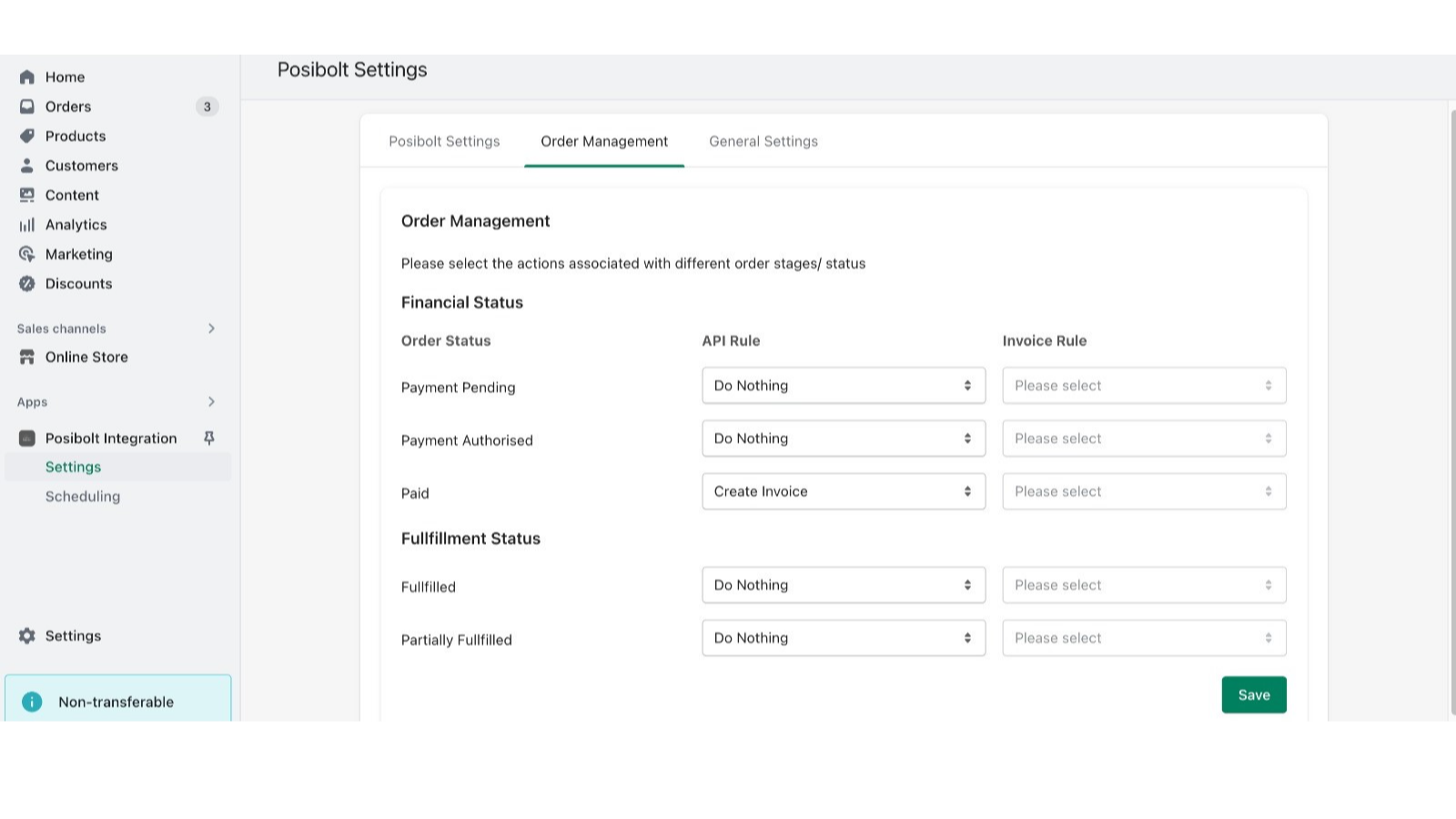 POSibolt ERP Integration Screenshot