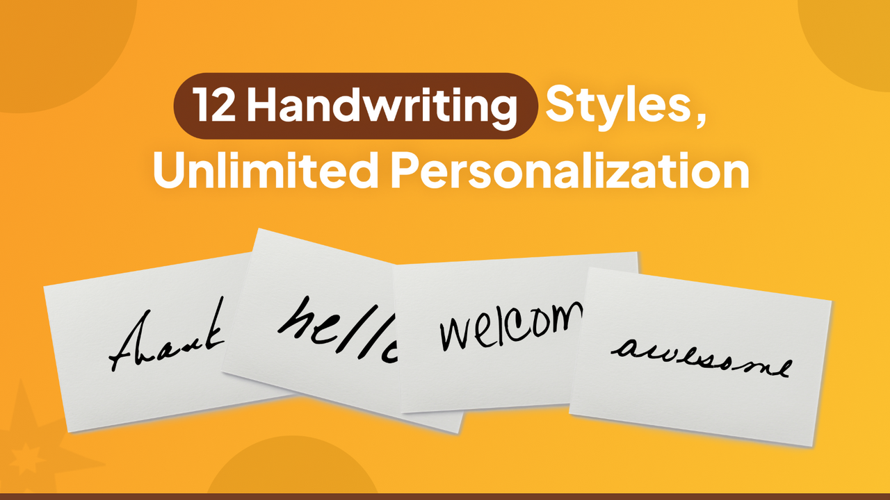 Vários estilos escritos à mão para criar um toque personalizado