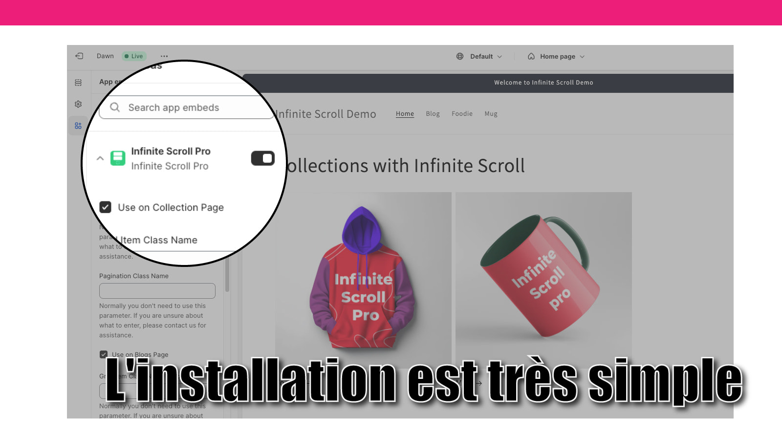 L'installation est très simple