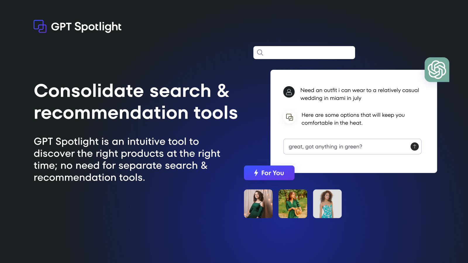 Consolidate search & recommendation tools