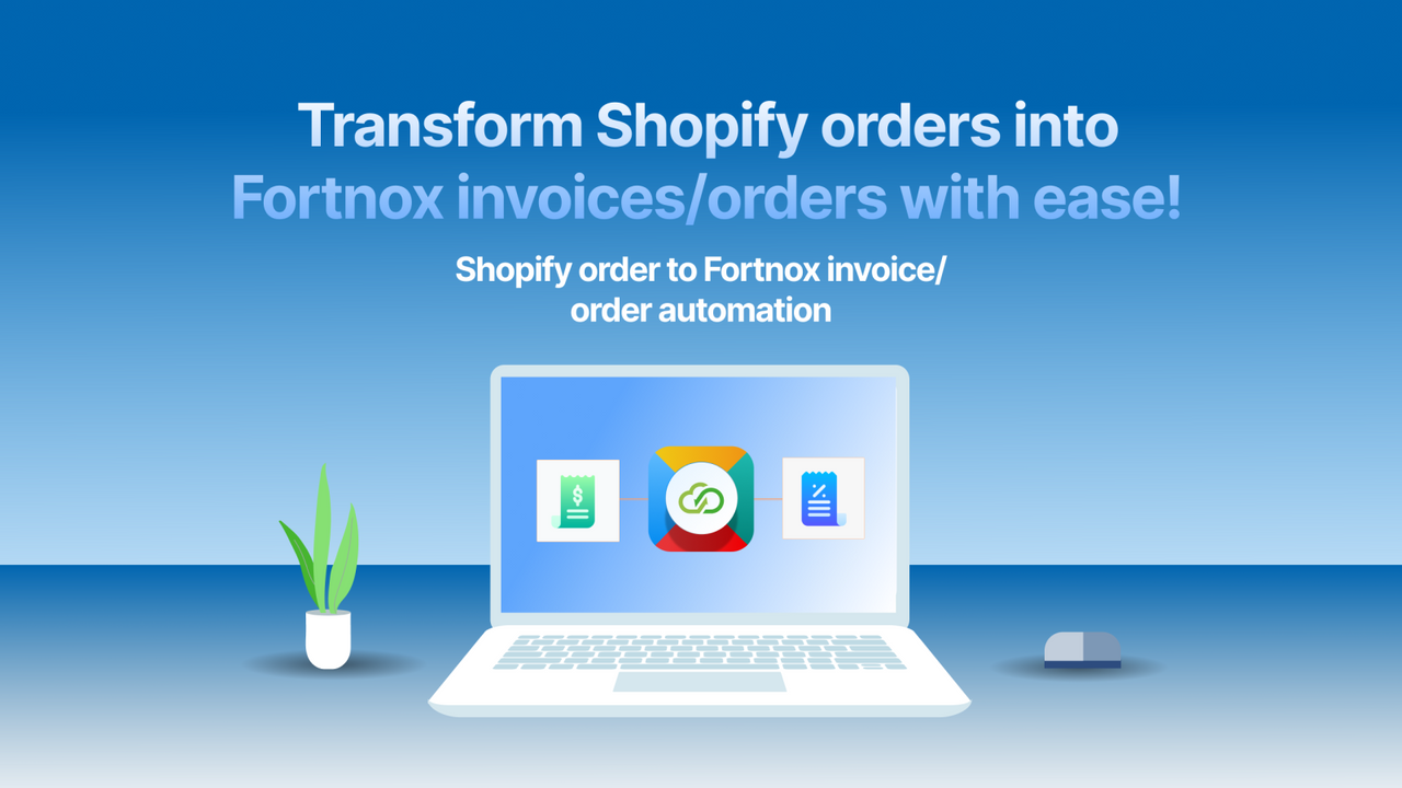 Shopify ordre til Fortnox faktura/ordre automatisering