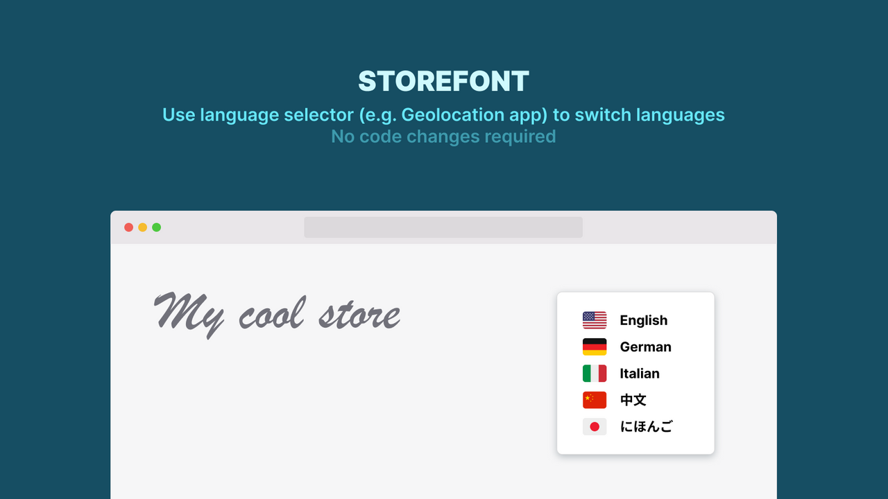Use language selector on frontstore
