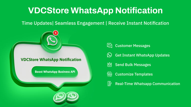 VDCStore WhatsApp Notification Screenshot