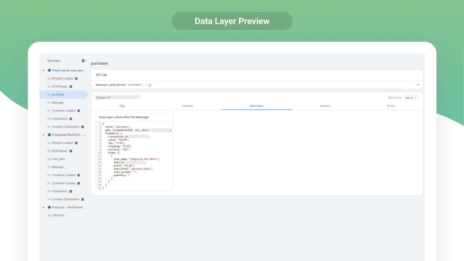 GroPulse GTM & Data Layer Screenshot