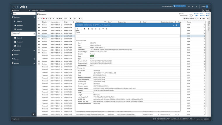 EDICOM ‑ EDI Connectivity Screenshot