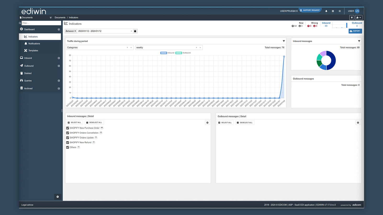 EDICOM ‑ EDI Connectivity Screenshot