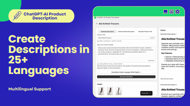 Generate Product Descriptions in Multiple Languages