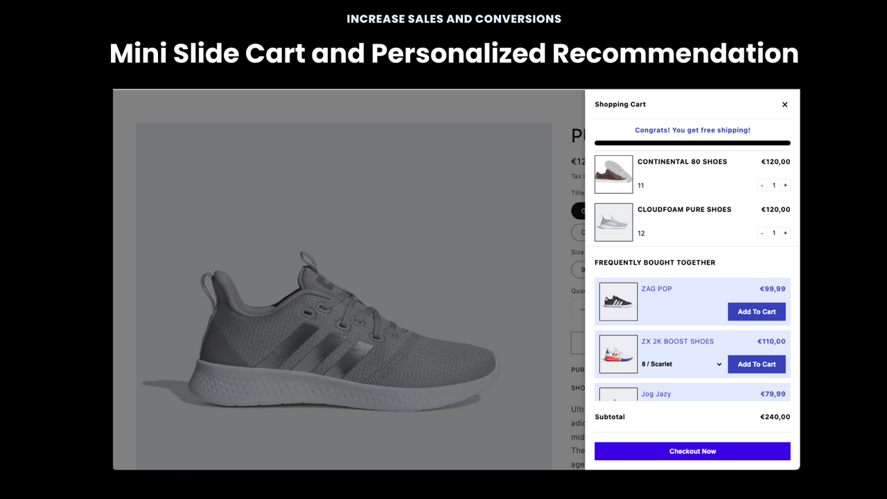 Cart Drawer en Slide Cart om de winkeltijd te verminderen